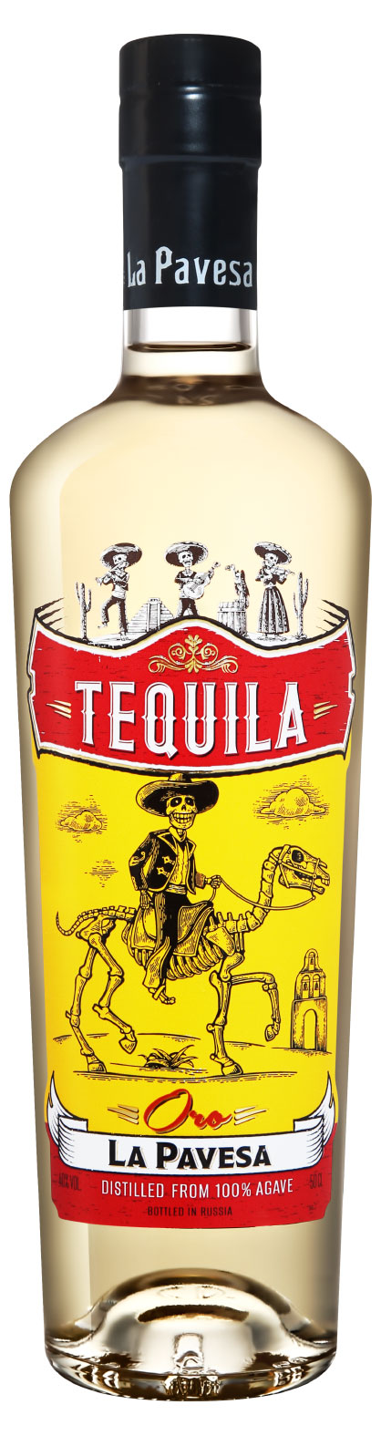 Изображение товара Спиртной напиток La Pavesa Tequila Oro, 0.5 л - бледно-золотистая текила