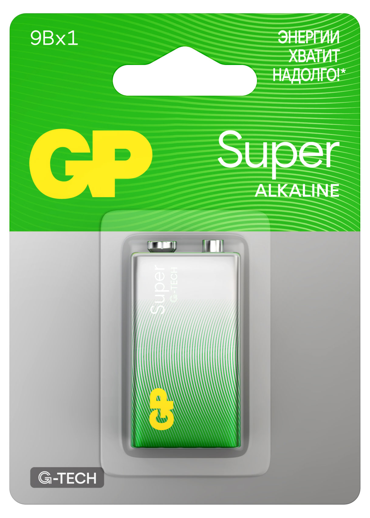 

Батарейка GP BATTERIES 9V, 1 шт