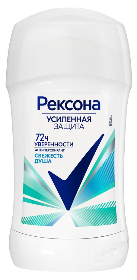 Изображение товара Дезодорант-антиперспирант женский Рексона 40 мл твердый стик для защиты 72 часа