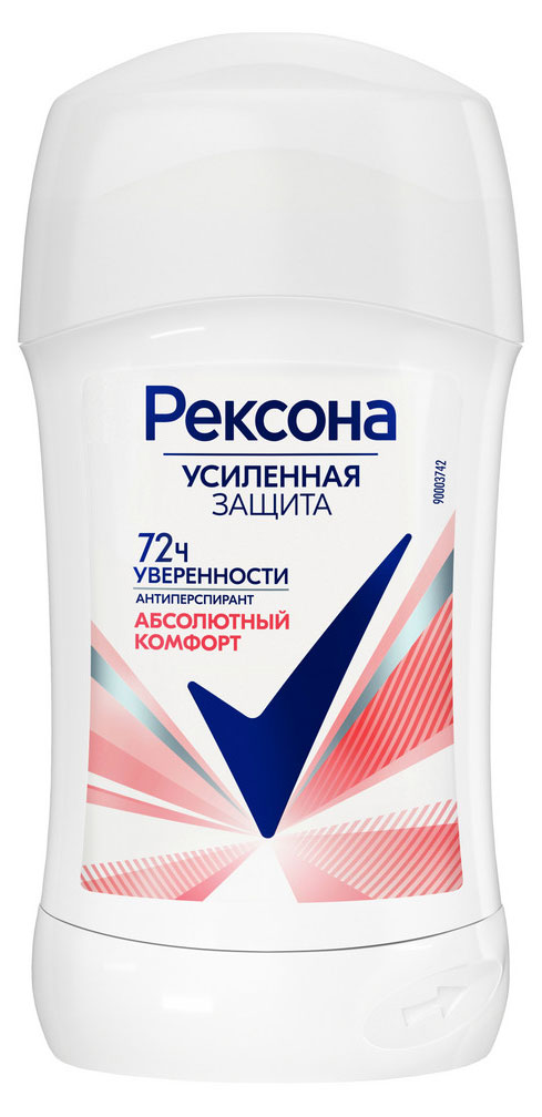 

Дезодорант-антиперспирант женский Рексона Абсолютный комфорт твердый стик, 40 мл