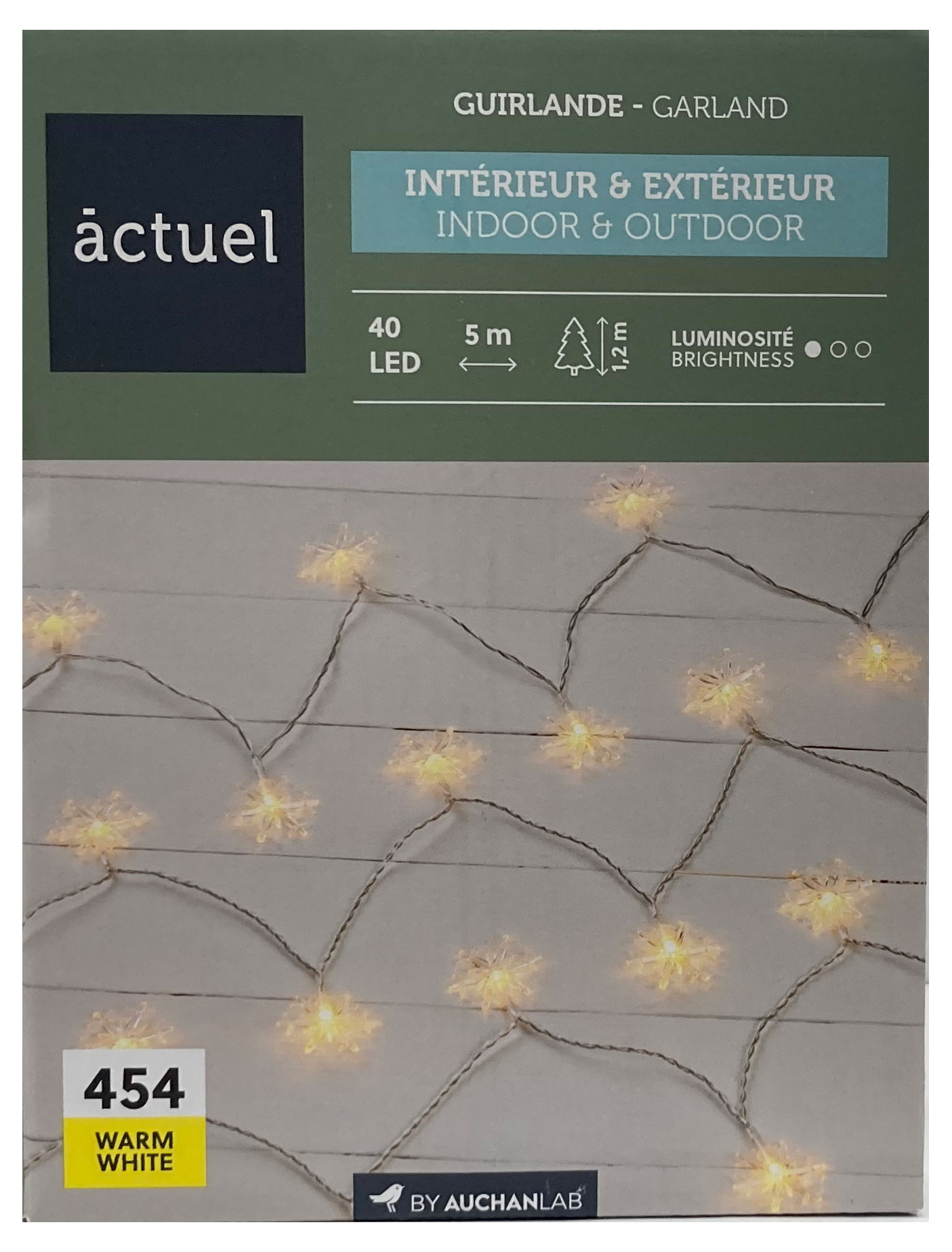

Электрогирлянда Actuel Снежинки 40 LED, 0,6 м