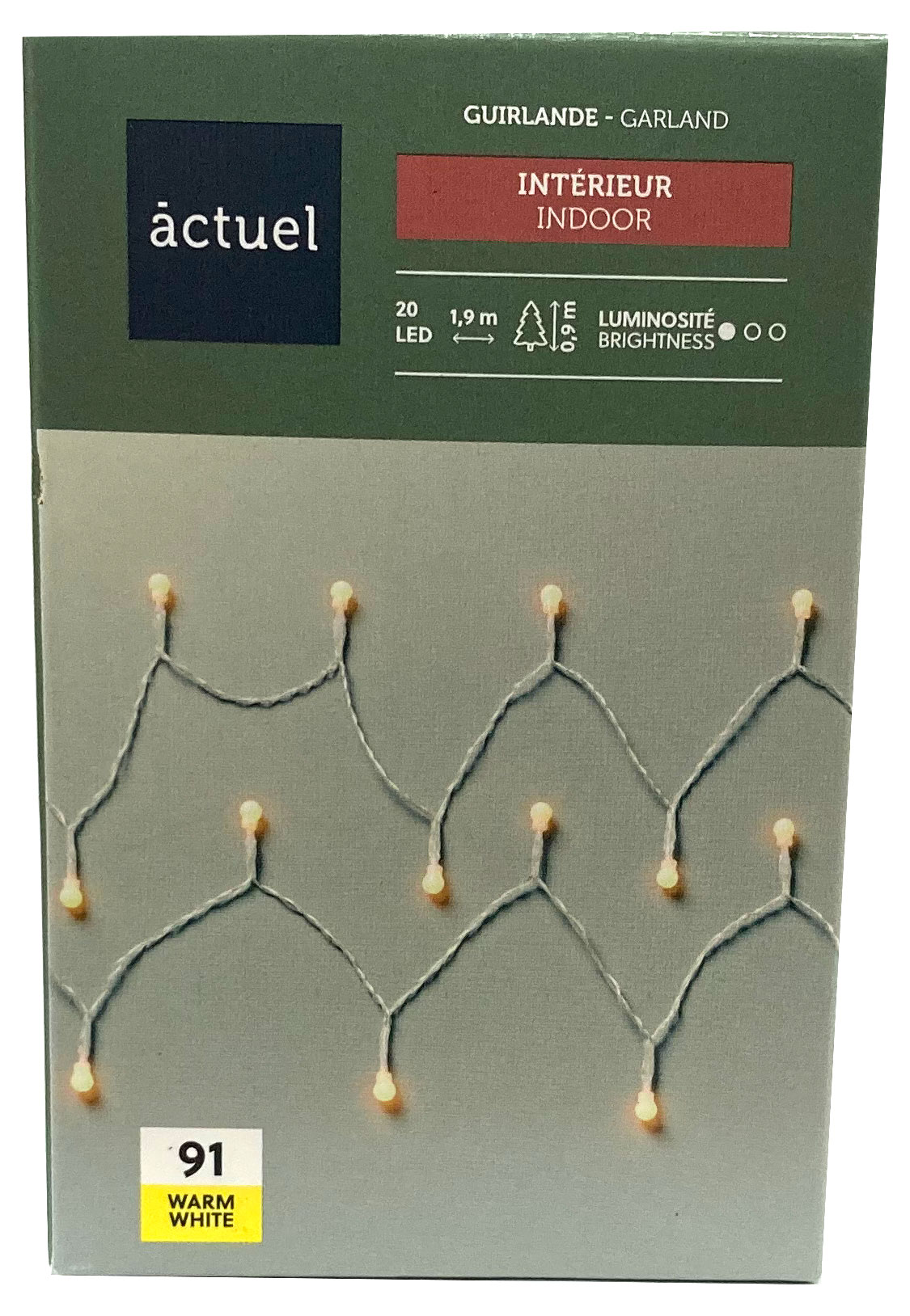 

Электрогирлянда Actuel на батарейках 20 LED, 1,9 м