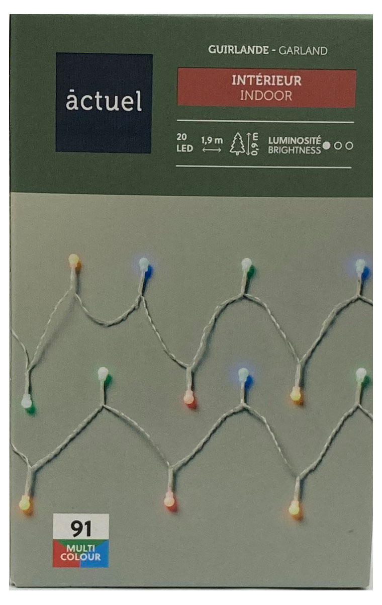 

Электрогирлянда Actuel на батарейках 20 LED, 1,9 м
