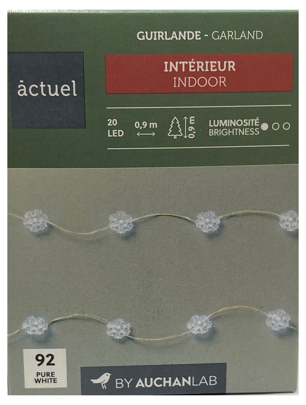 

Электрогирлянда Actuel на батарейках 20 LED, 0,95 м