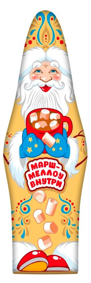 Изображение товара Шоколад фигурный Дед Мороз с маршмеллоу 70 г новогодний подарок