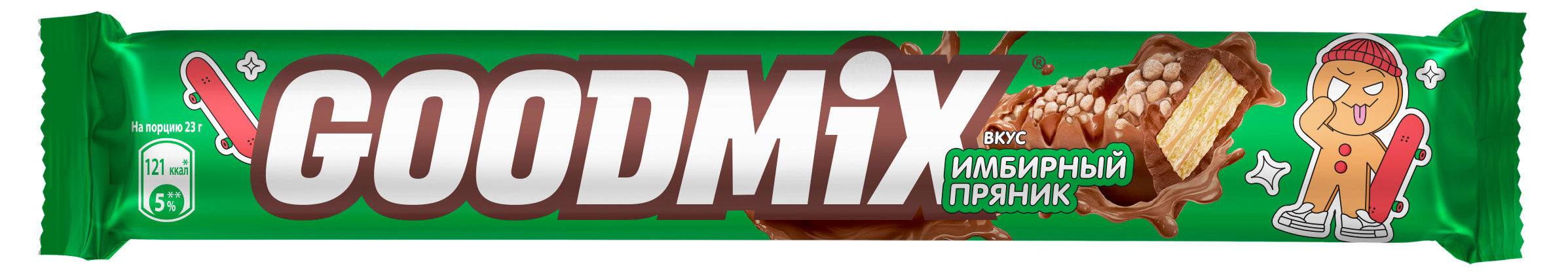 

Шоколад молочный Goodmix со вкусом имбирного пряника, 46 г