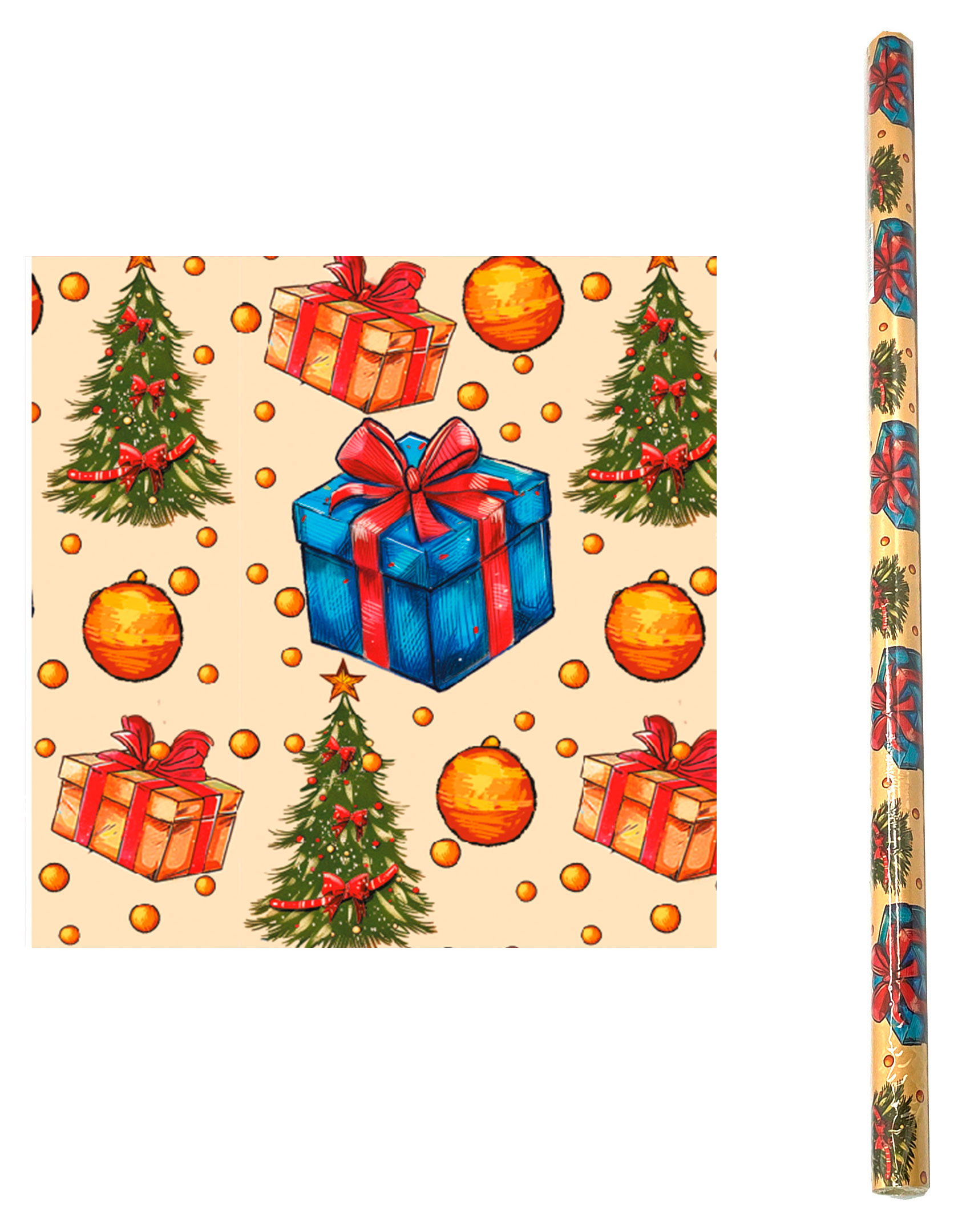 

Бумага упаковочная Новый Год, 70х100 см в ассортименте