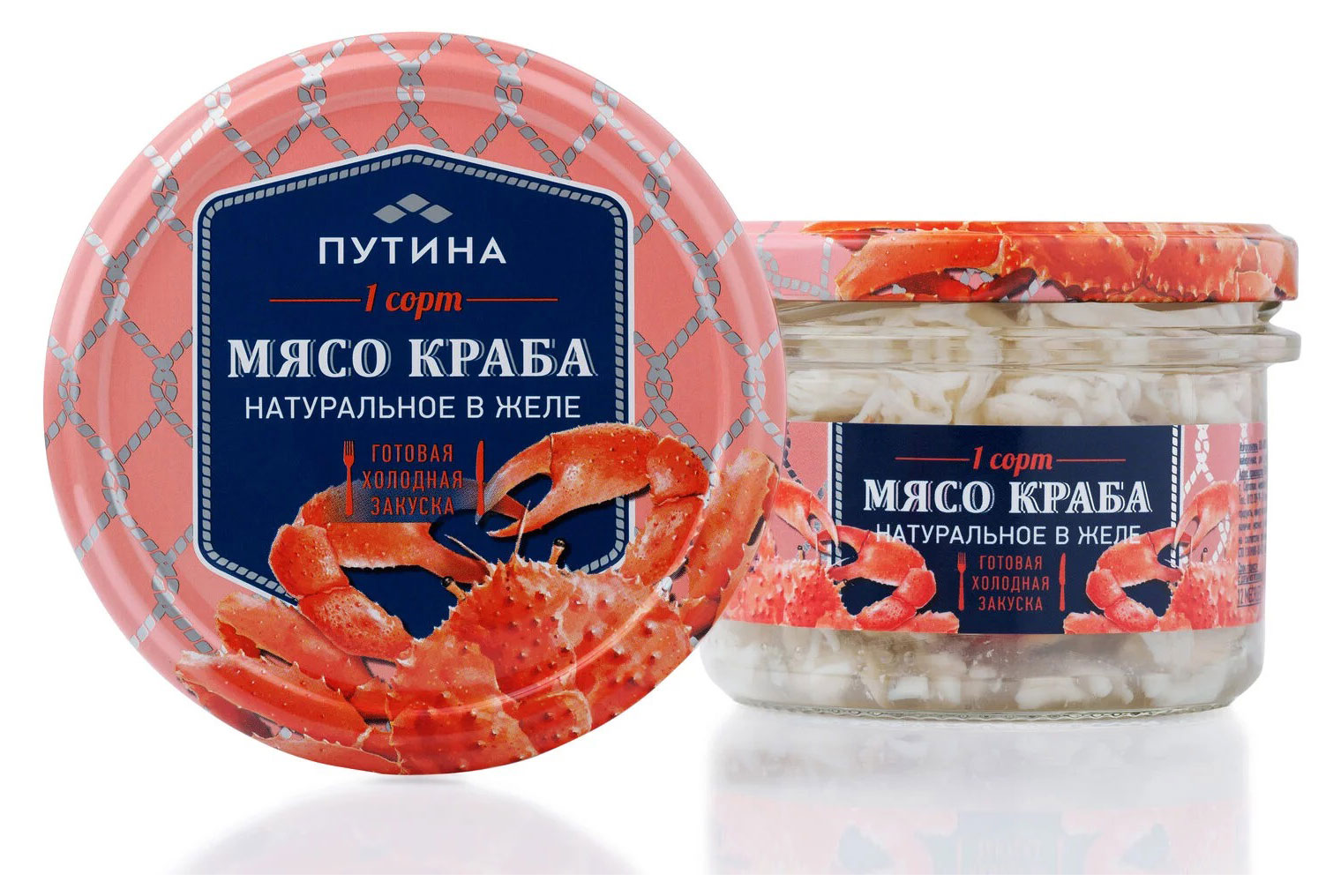 

Мясо краба в желе Путина, 200 г