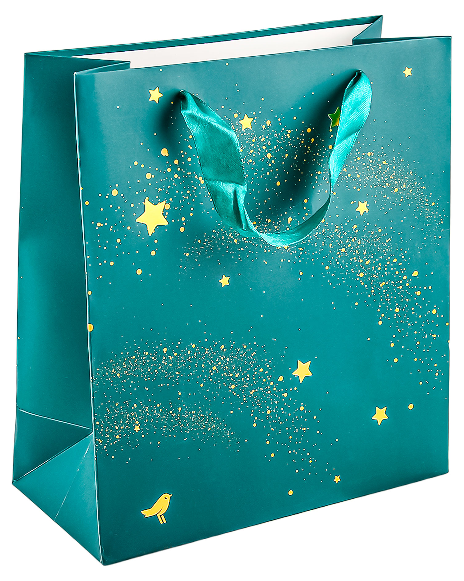 Изображение товара Подарочный бумажный пакет АШАН Красная птица 21х23 см для подарков