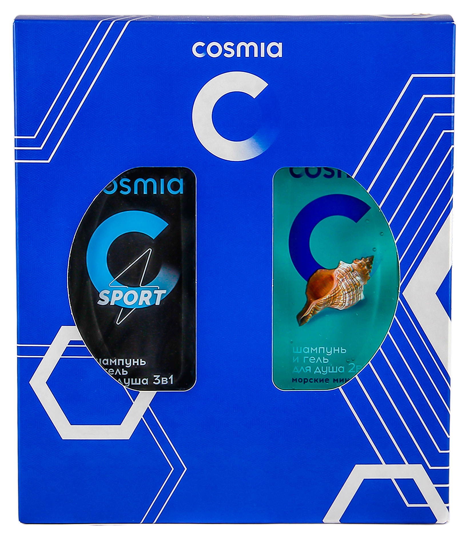 

Подарочный набор мужской Cosmia Гели для душа, 2 шт х 250 мл