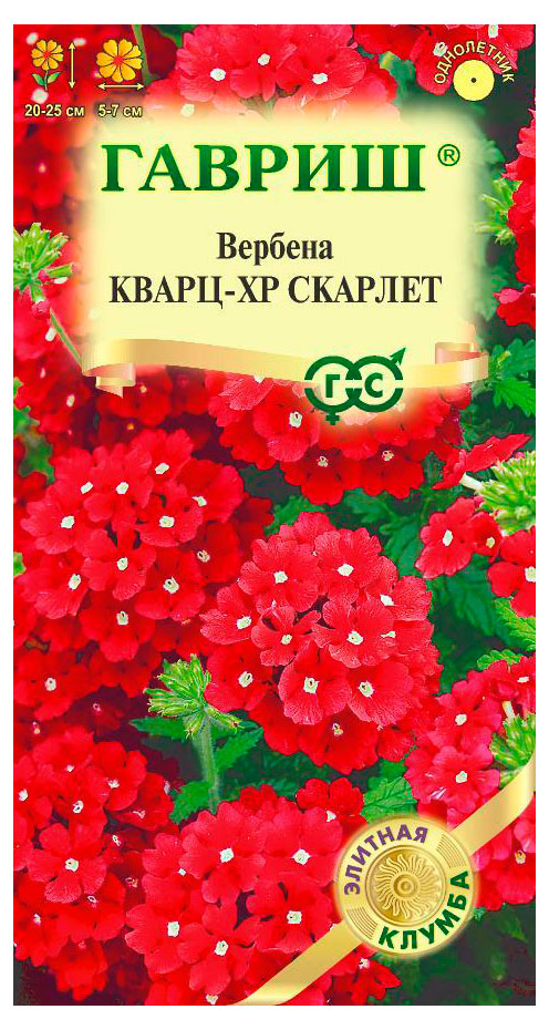 

Семена Гавриш Вербена Кварц XP Скарлет, 4 шт