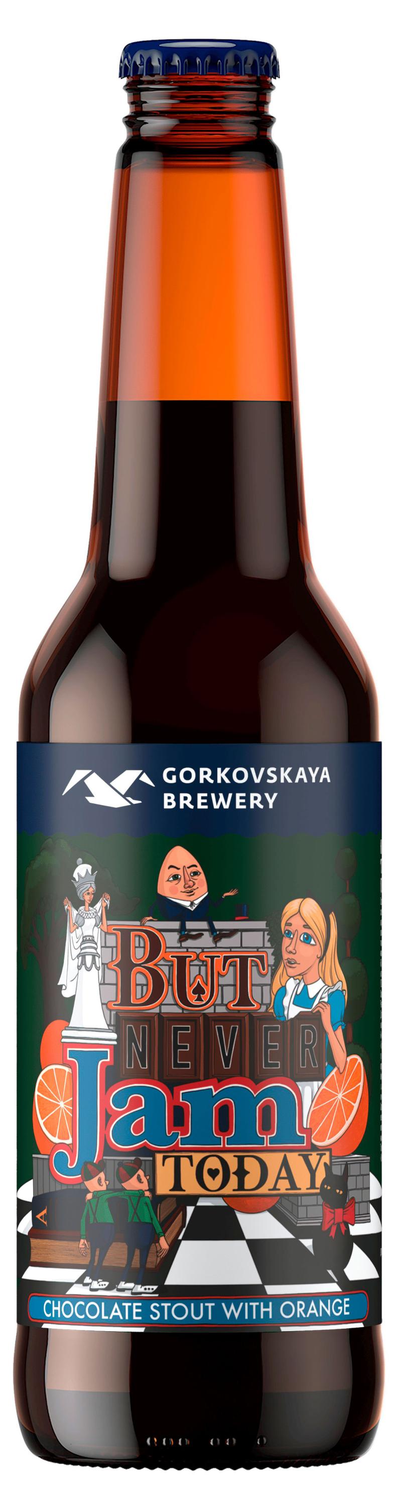 

Пивной напиток Горьковская Пивоварня Sweet Stout But Never Jam Today осветленный нефильтрованный, 440 мл