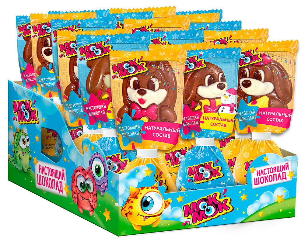 

Шоколадная фигурка МОК-МОК Символ года с печеньем, 24 г