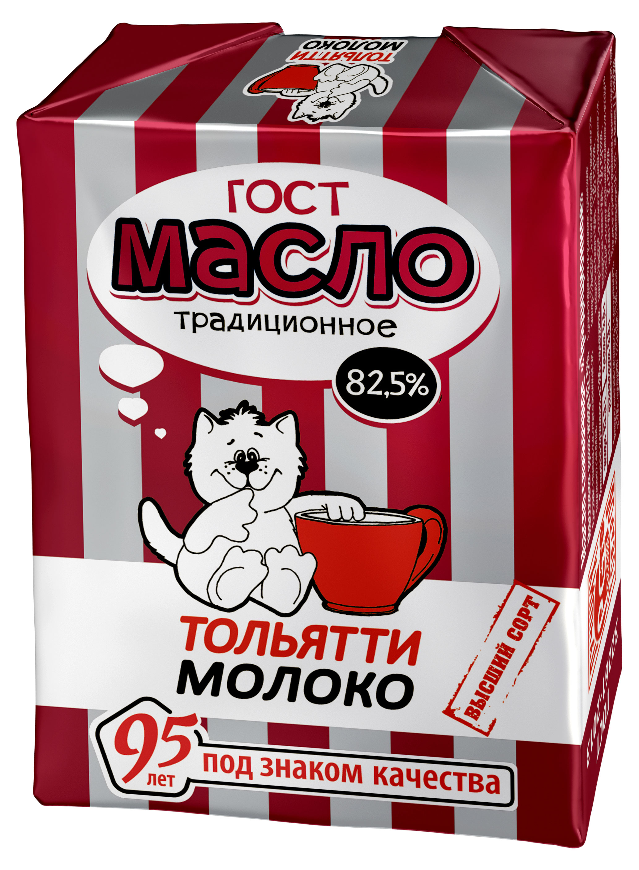 Изображение товара Масло сливочное «Тольяттимолоко» Традиционное 82,5%, 180 г