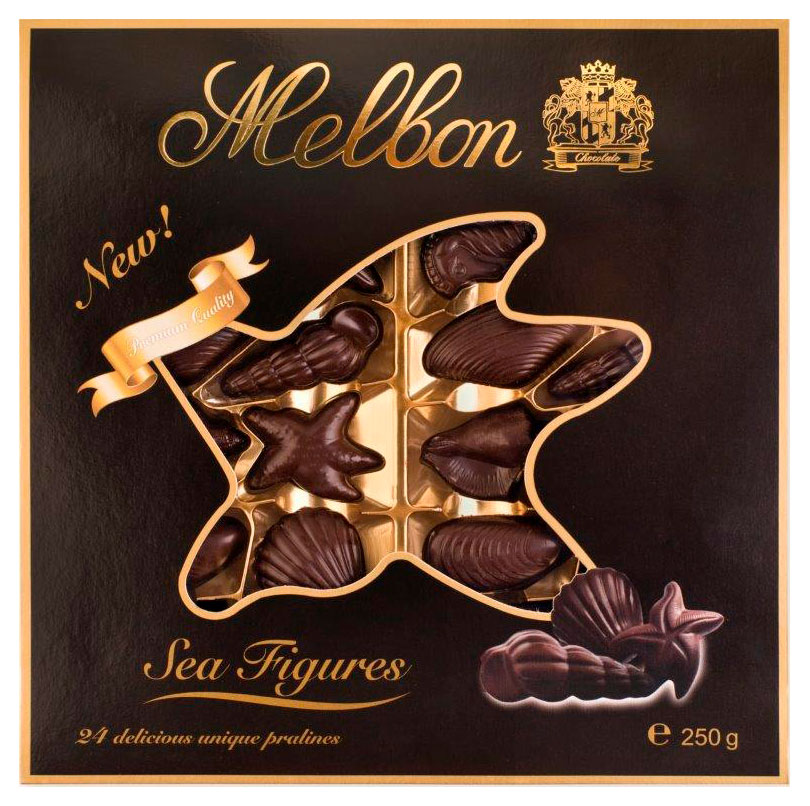 

Конфеты Melbon Ракушки в темном шоколаде, 250 г