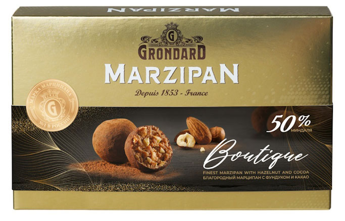 

Конфеты Grondard Cocoa Boutique неглазированные с корпусом из марципановой массы, 120 г