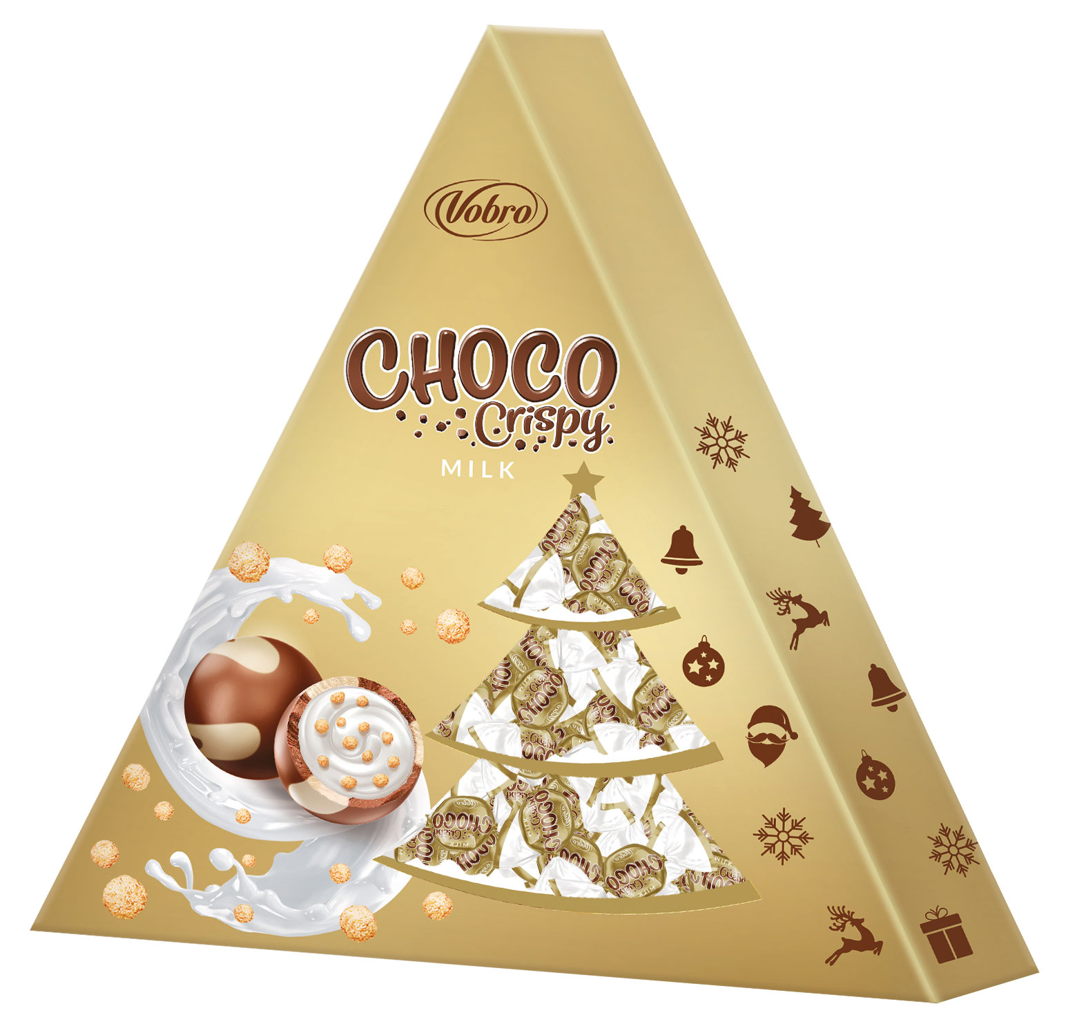 

Конфеты Choco Crispy Milk X-Tree, 112 г