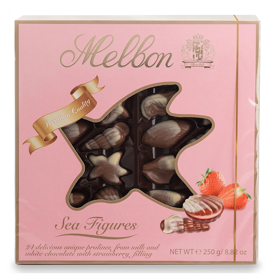 

Конфеты шоколадные Melbon с клубничным пралине, 250 г