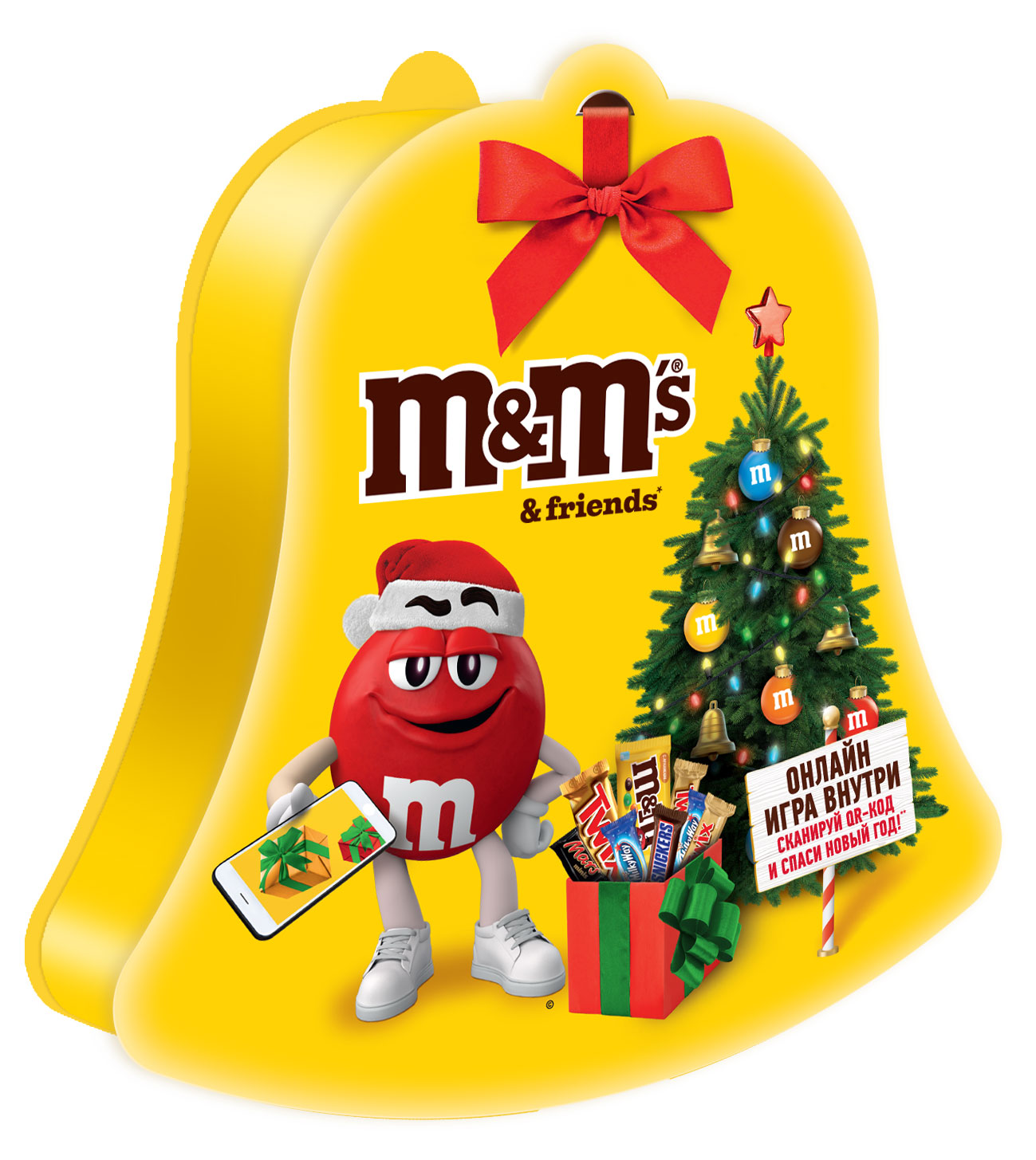 

Подарок новогодний сладкий M&M's Колокольчик, 168 г