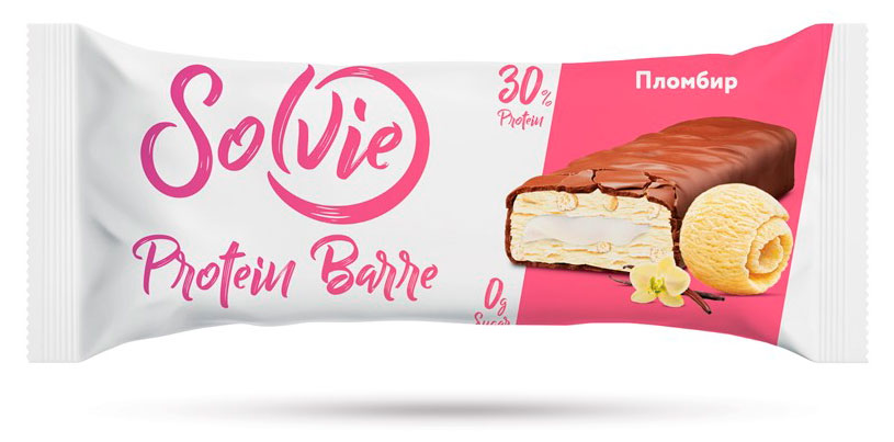

Батончик протеиновый Solvie со вкусом пломбир без сахара, 50 г