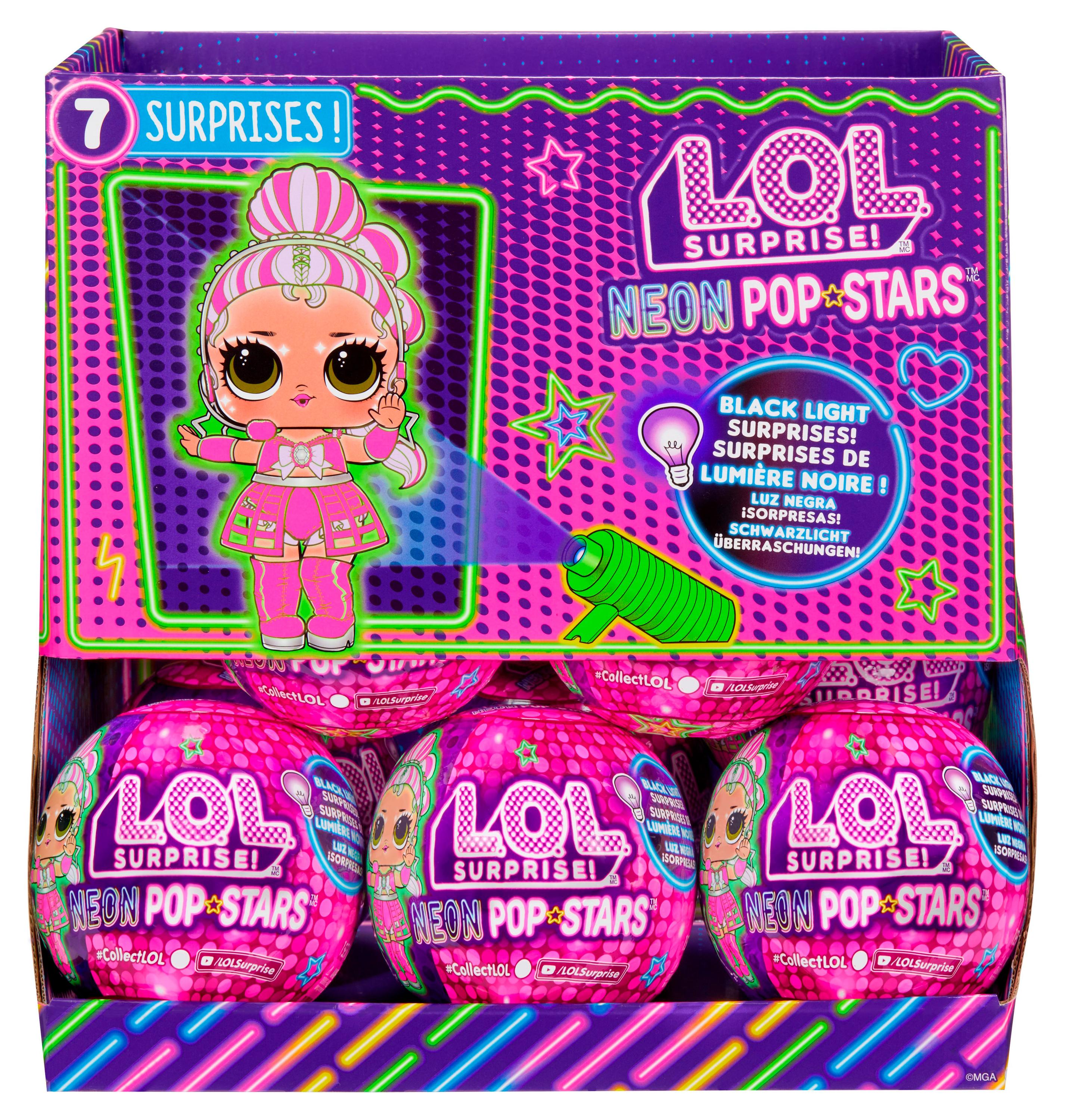 

Кукла L.O.L Surprise Neon Pop Stars с аксессуарами в шаре-сюрпризе