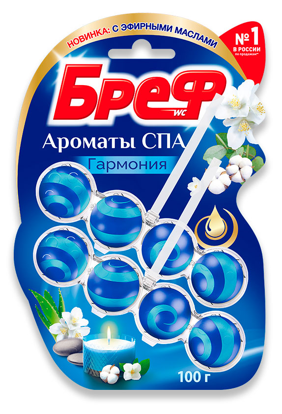 Бреф | Туалетный блок «Бреф» Ароматы СПА Гармонии, 2х50 г