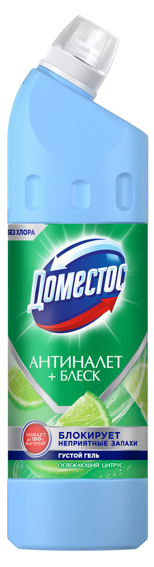 

Средство-гель чистящее Доместос Универсальное освежающий цитрус Антиналет + блеск, 750 мл