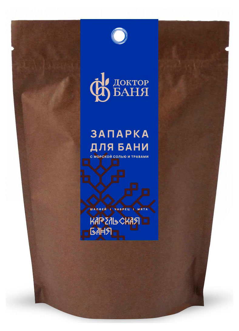 

Запарка для бани Доктор Баня Карельская баня с морской солью и травами, 200 г