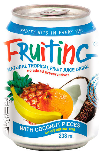 

Напиток сокосодержащий Fruiting из сока тропических фруктов, 238 мл