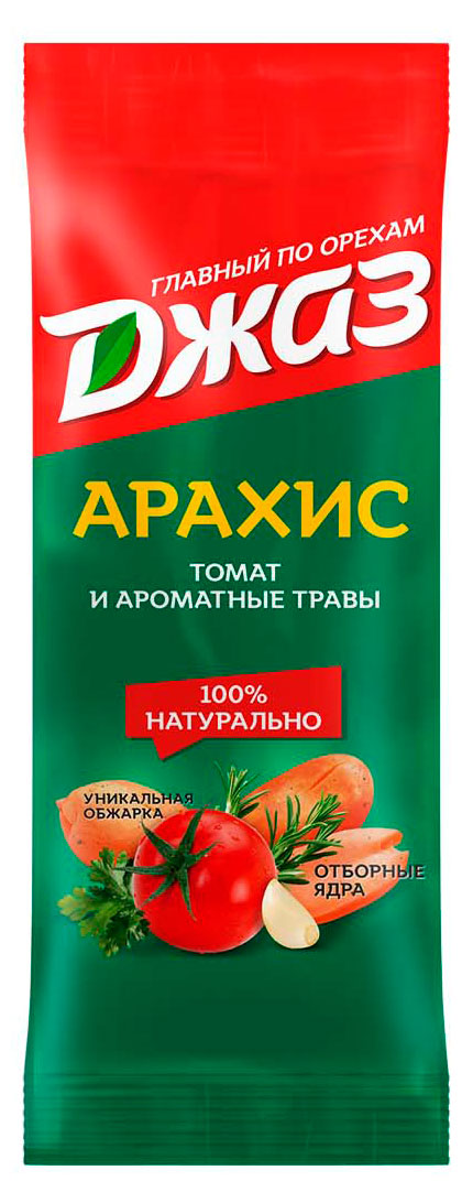 

Арахис жареный Джаз с томатами чесноком и травами, 70 г