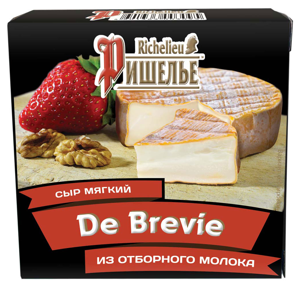 

Сыр Де Бреви (De Brevie) с красной и белой плесенью Ришелье 55% БЗМЖ, 125 г