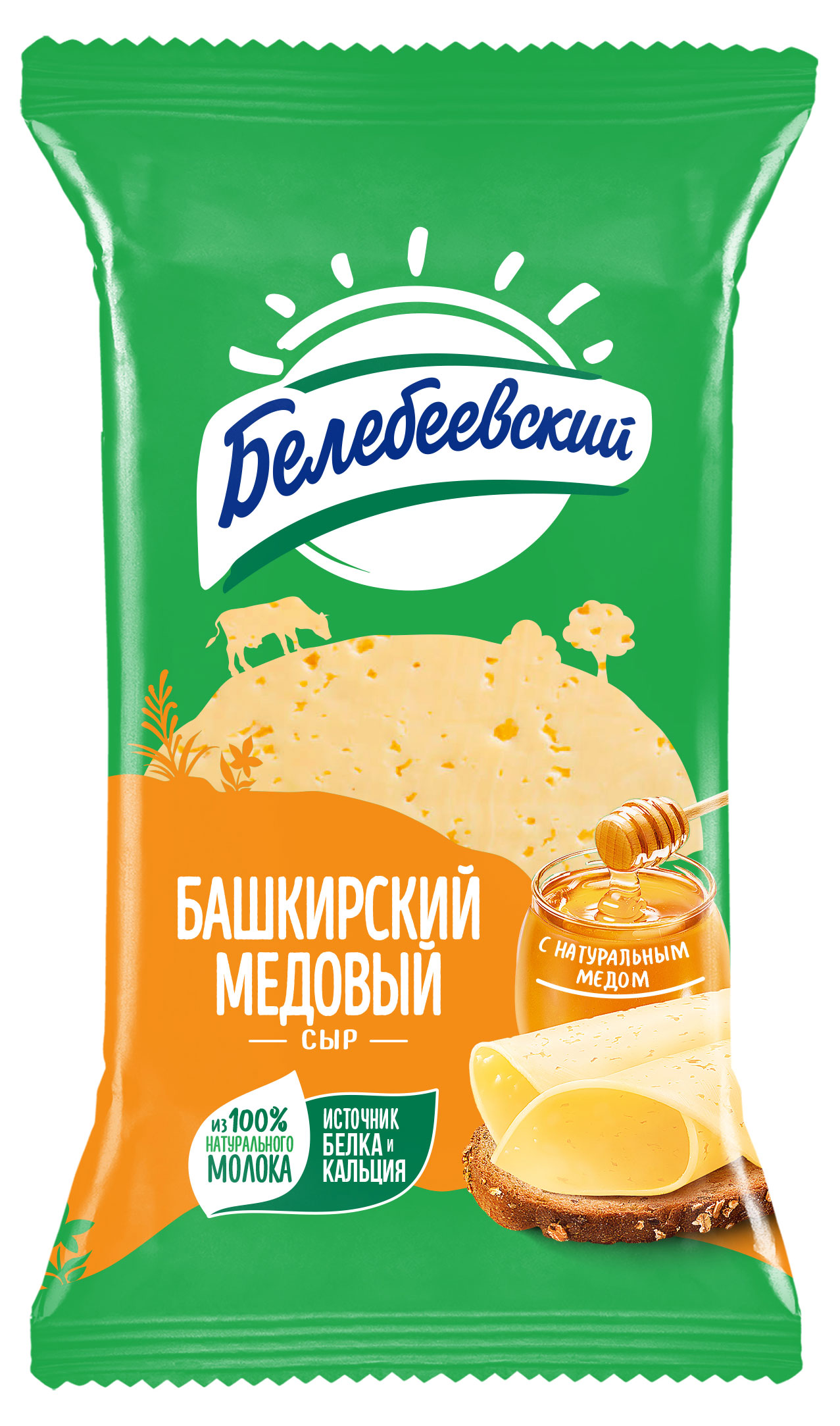 

Сыр полутвердый Белебеевский Башкирский медовый 50% БЗМЖ, 190 г