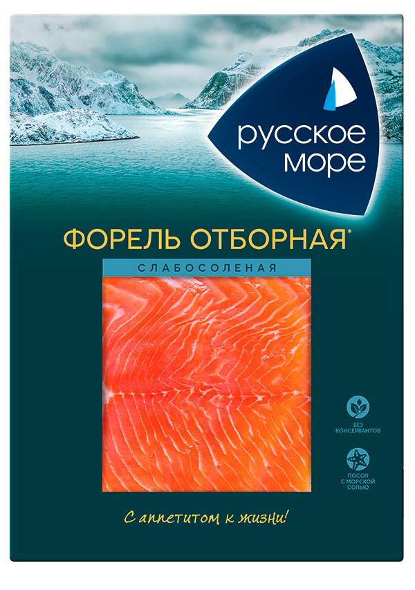 

Форель Русское Море слабосоленая ломтики, 120 г