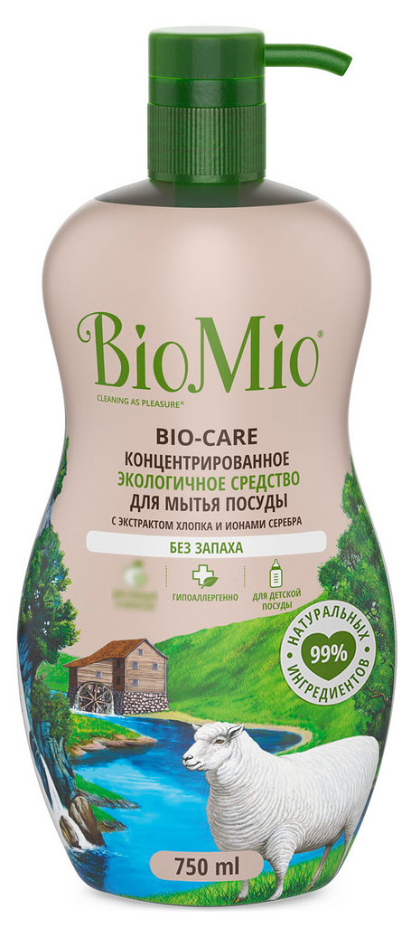 

Средство для мытья посуды Экологичное BioMio Bio-Care Концентрат. Без запаха, 750 мл