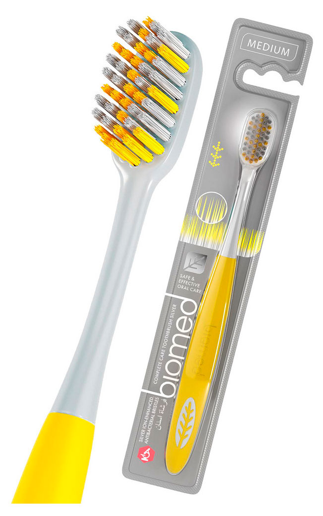 

Зубная щетка Biomed Silver средняя жесткость, 1 шт