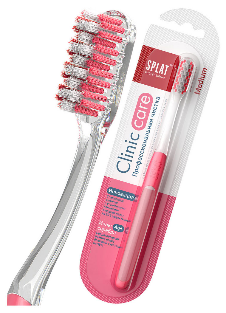 

Зубная щетка Splat Professional Clinic Care, средняя, 1 шт, цвет в ассортименте