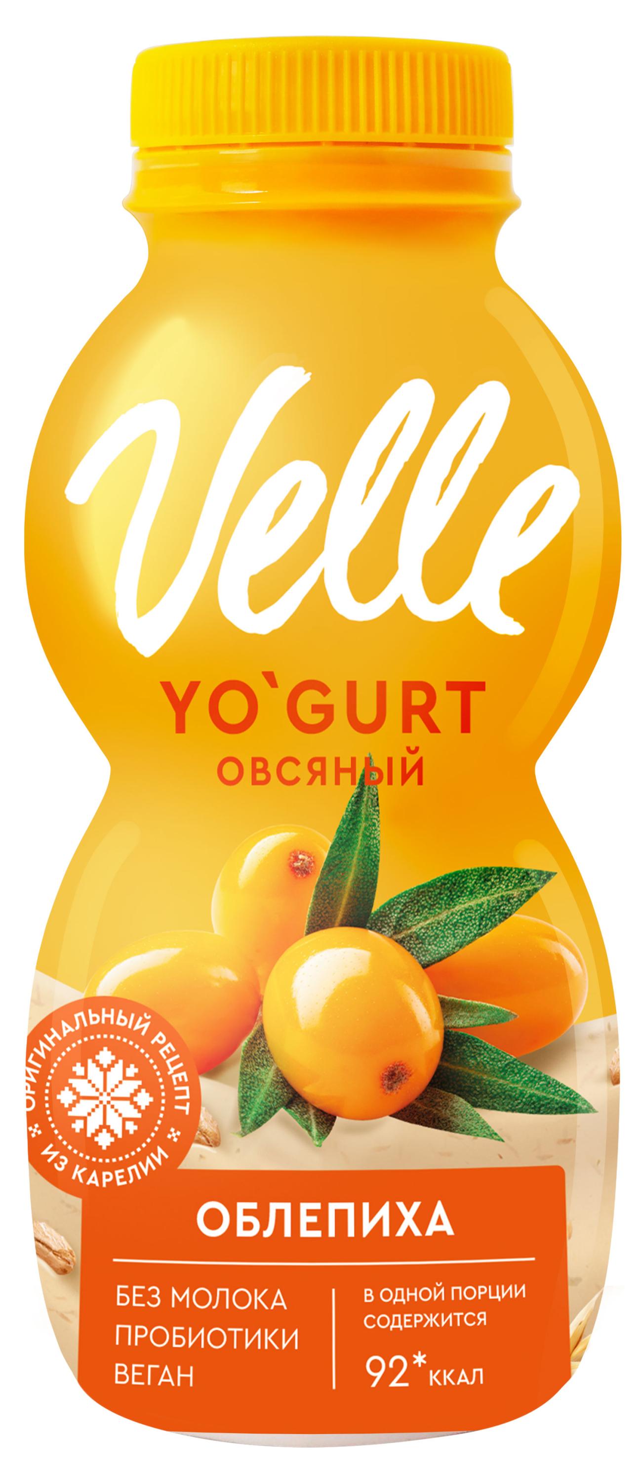 

Продукт овсяный Velle Vegan Йогурт питьевой ферментированный облепиха, 250 г