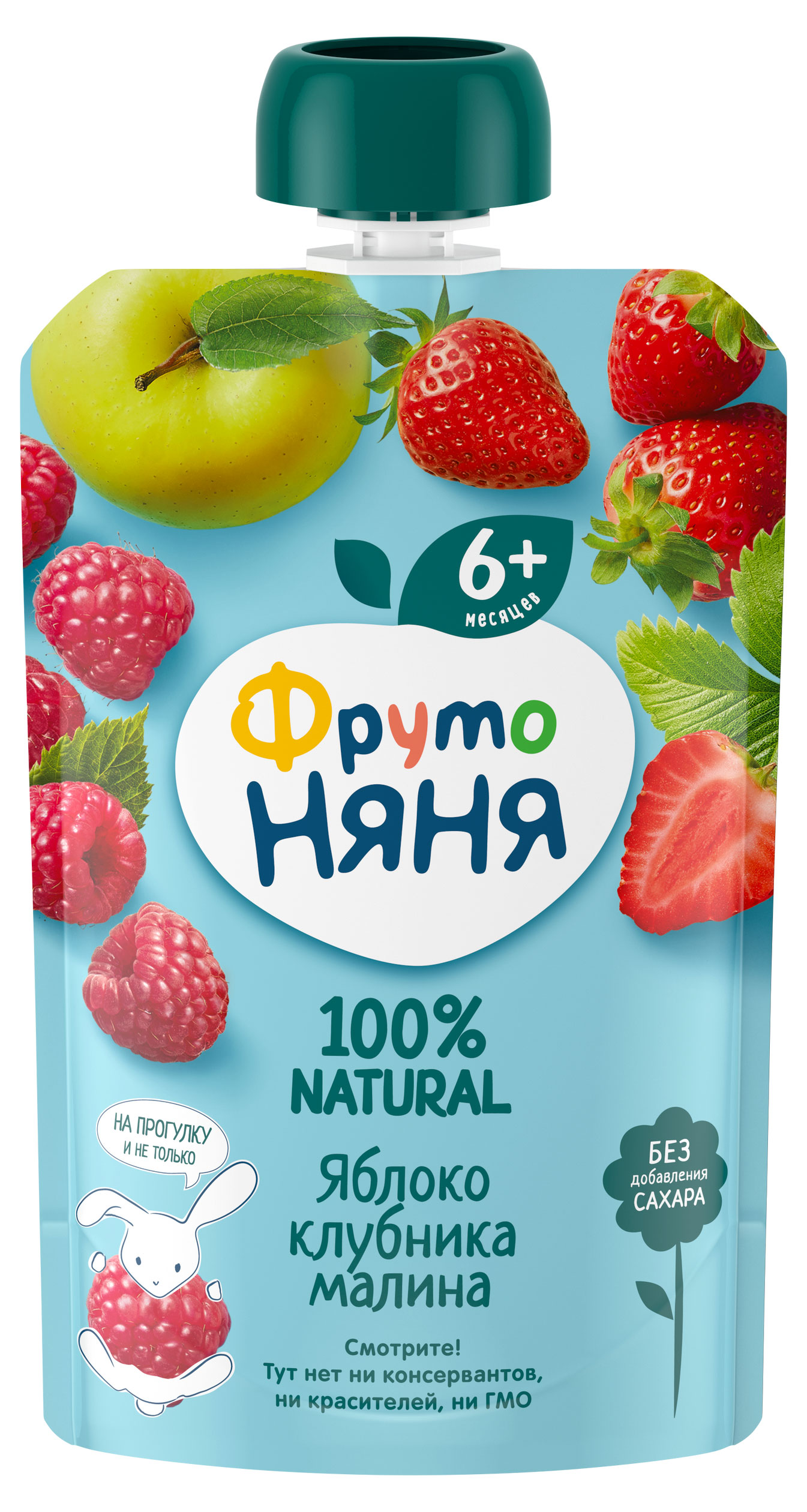 

Десерт ФрутоНяня из яблок клубники и малины c 6 мес., 90 г