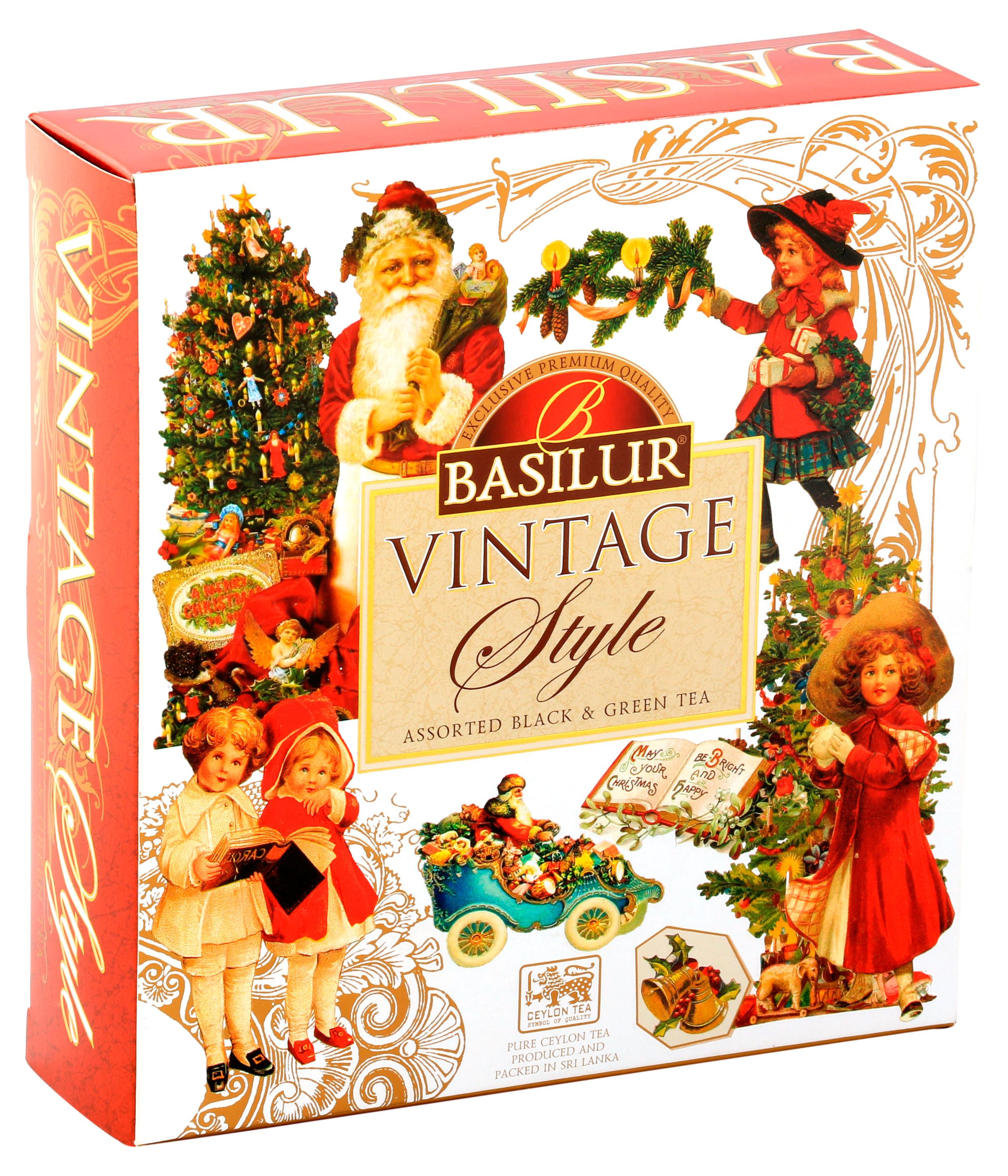 Изображение товара Чай Basilur Винтаж Ассорти 40 пакетиков подарочный набор фруктово-ягодных ароматов