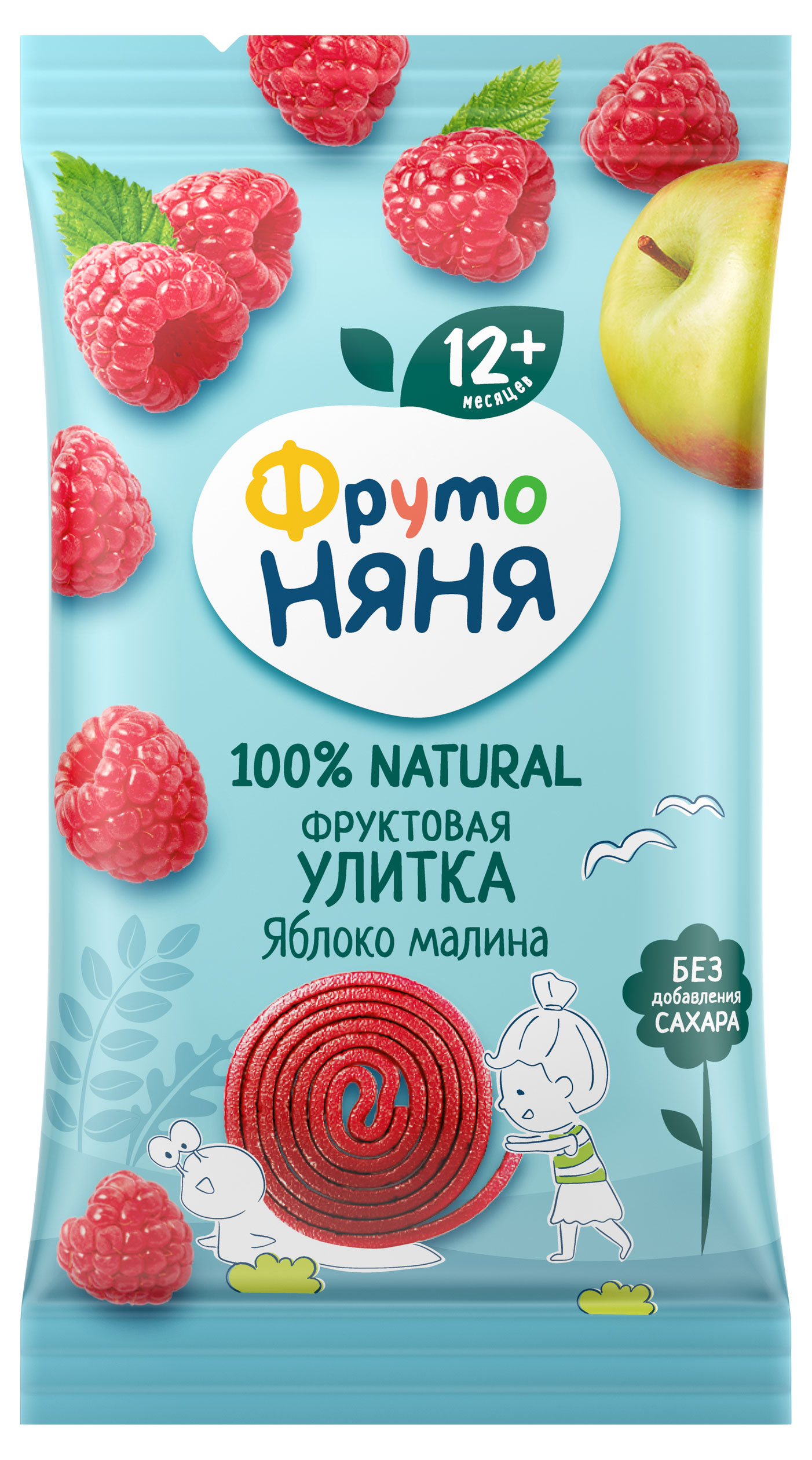 

Фруктовые кусочки ФрутоНяня яблочно-малиновые (улитки), 15 г