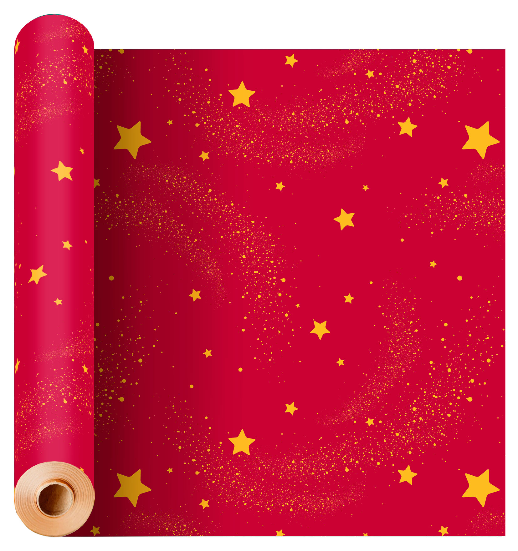 

Бумага подарочная АШАН Красная птица мелованная красная