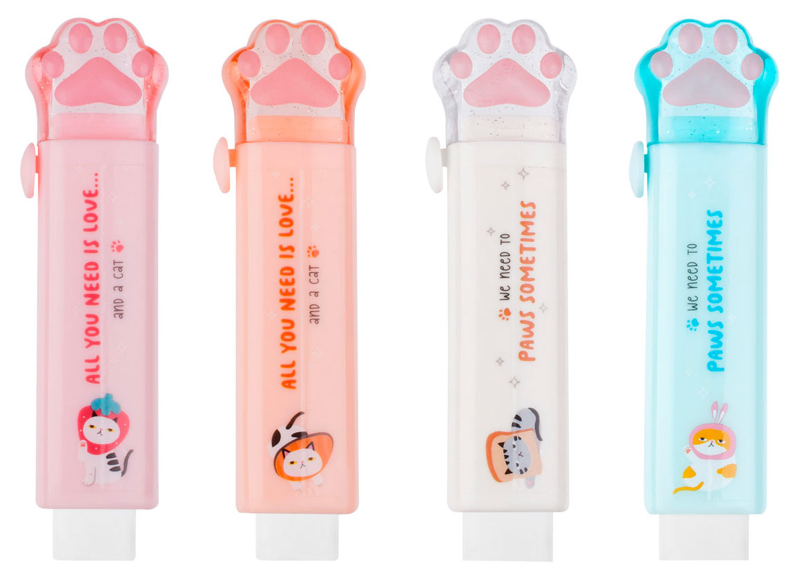 

Ластик Meshu Cat Paw 93х28х17мм, 1 шт в ассортименте
