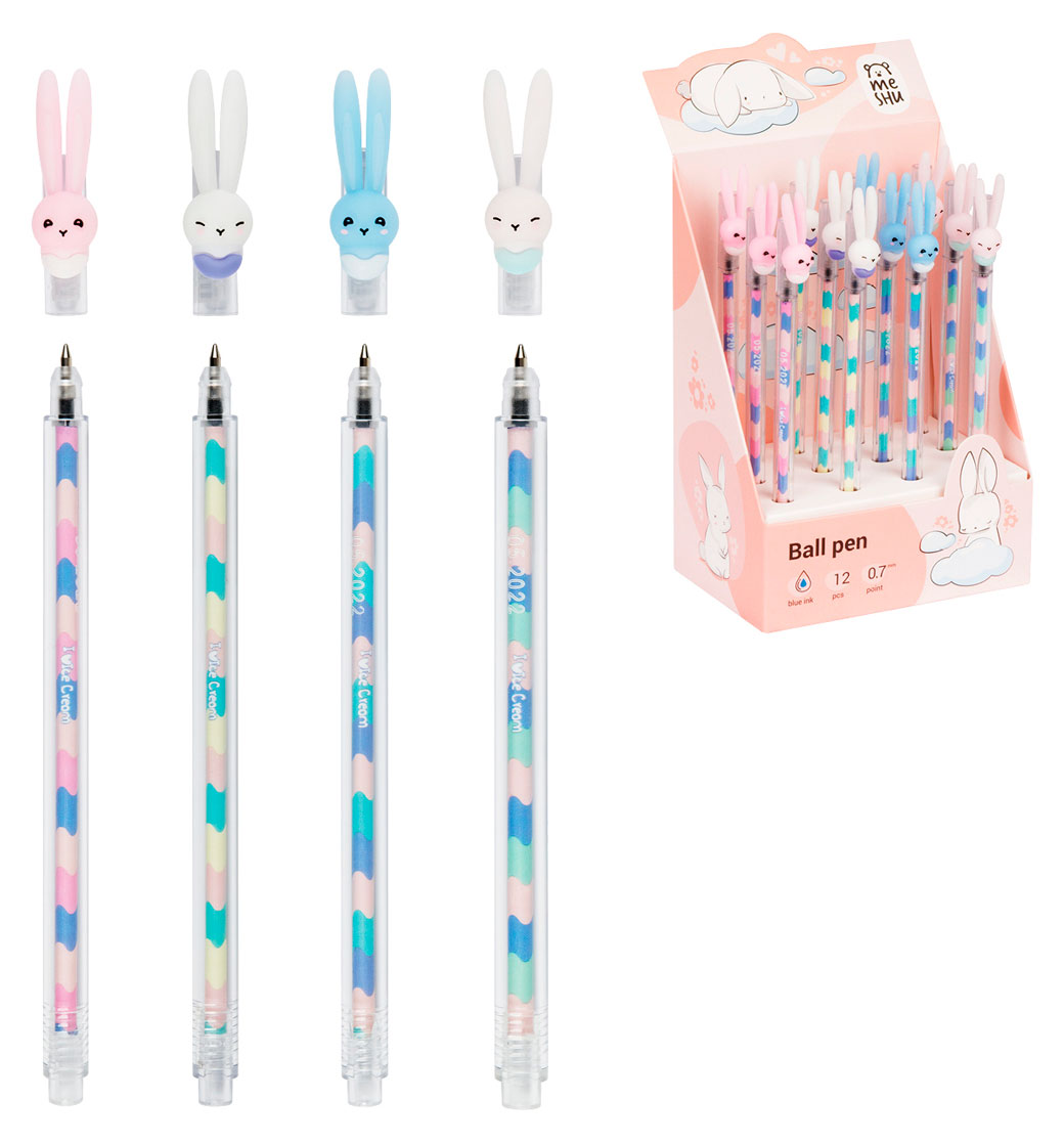 Изображение товара Ручка шариковая Meshu Ice Cream Rabbit синяя 0,7мм, 1 шт в ассортименте