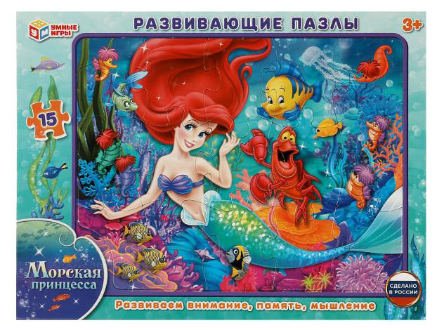 

Пазлы Умные игры в рамке, 15 деталей