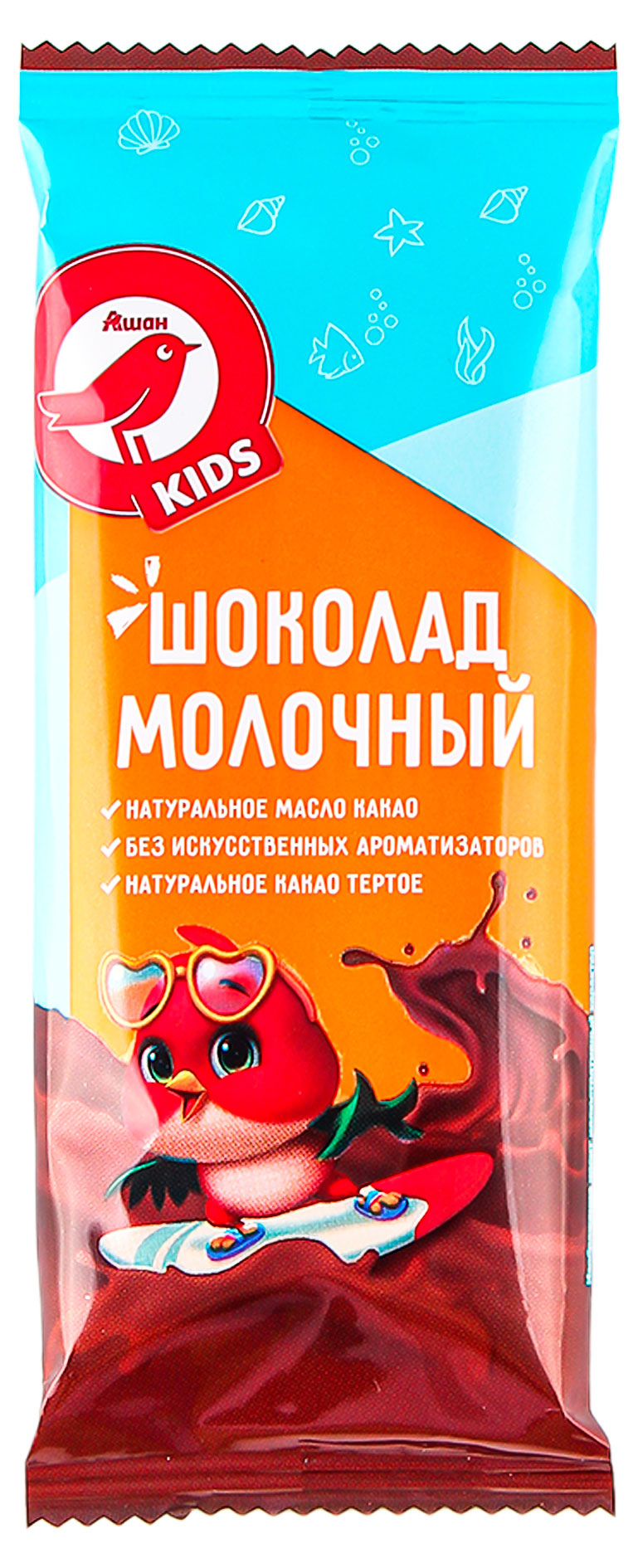 

Шоколад молочный АШАН Красная птица Kids, 40 г
