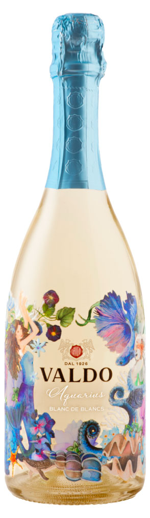 Изображение товара Игристое вино Valdo Aquarius Blanc de Blancs Extra Dry 0,75л Италия