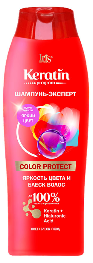 

Шампунь-эксперт для волос Iris Keratin Color protect яркость цвета и блеск, 400 мл