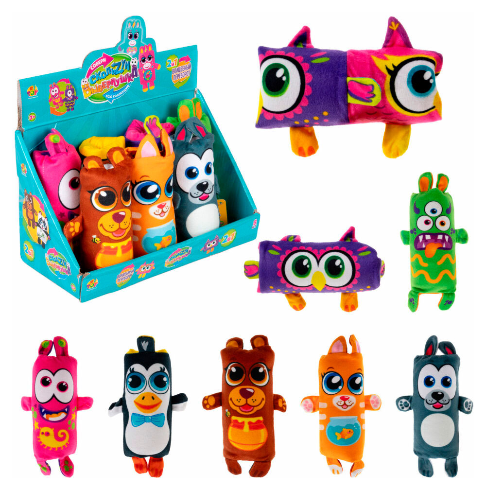 

Игрушка 1TOY Скользун вывернушка плюшевый 14х9,5 см, 1 шт в ассортименте