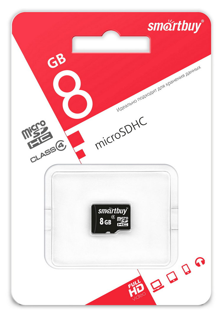 

Карта SmartBuy microSDHC 8ГБ Smart