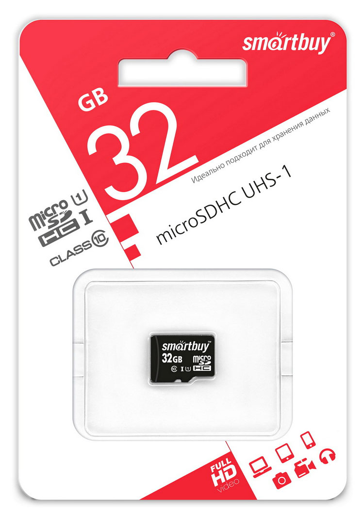 

Карта SmartBuy microSDHC 32ГБ Smart
